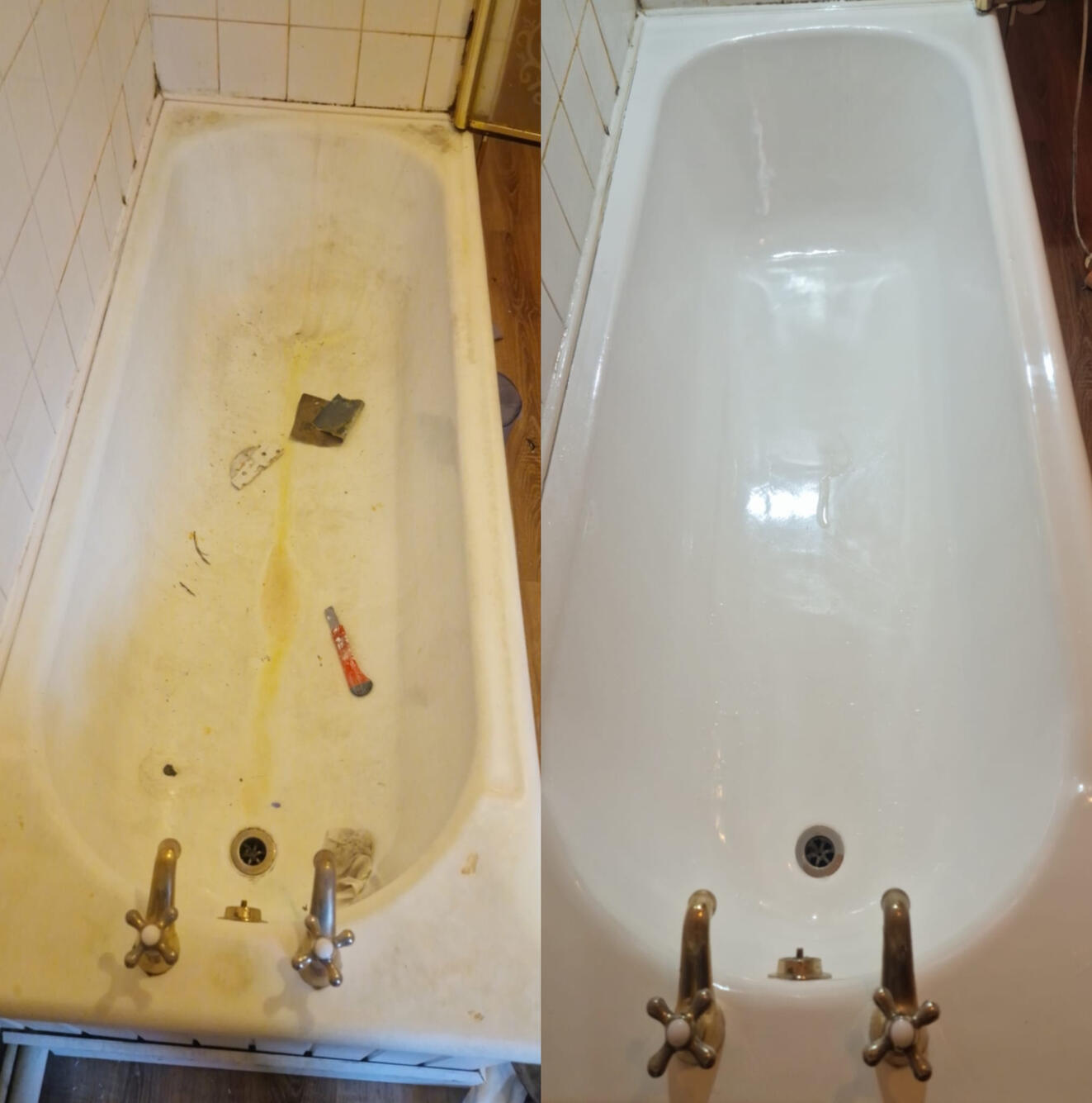 FARMERS BATH RE-ENAMELLED Steel bath resurfaced in Oxford