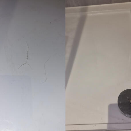 Cast iron bath crack repaired and re-enamelled in oxford
