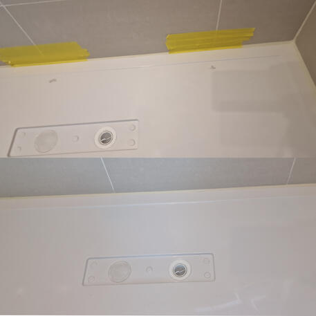big acrylic shower tray crack repaired and re-enamelled in oxford