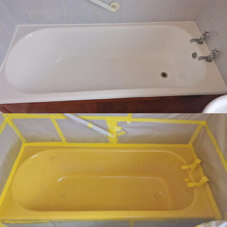 Bath re-enamelling & Resurfacing done on cast iron bath in Oxford
