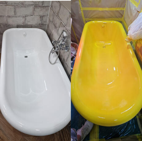 Bath re-enamelling & Resurfacing done on cast iron bath in Oxford